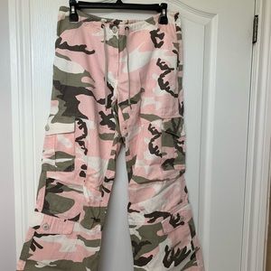 Pink cargo pants